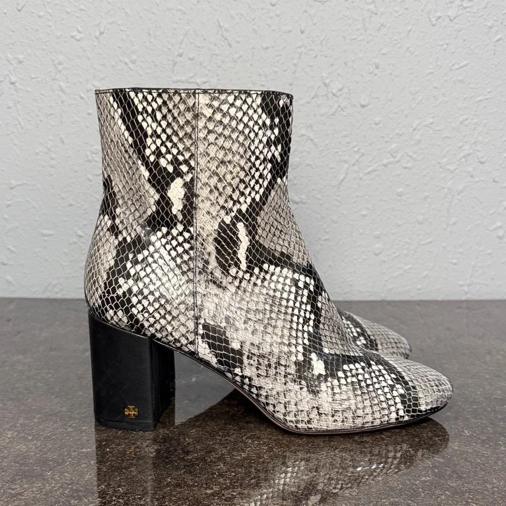 Tory Burch‎ Brooke Roccia Snake Print Leather Boots